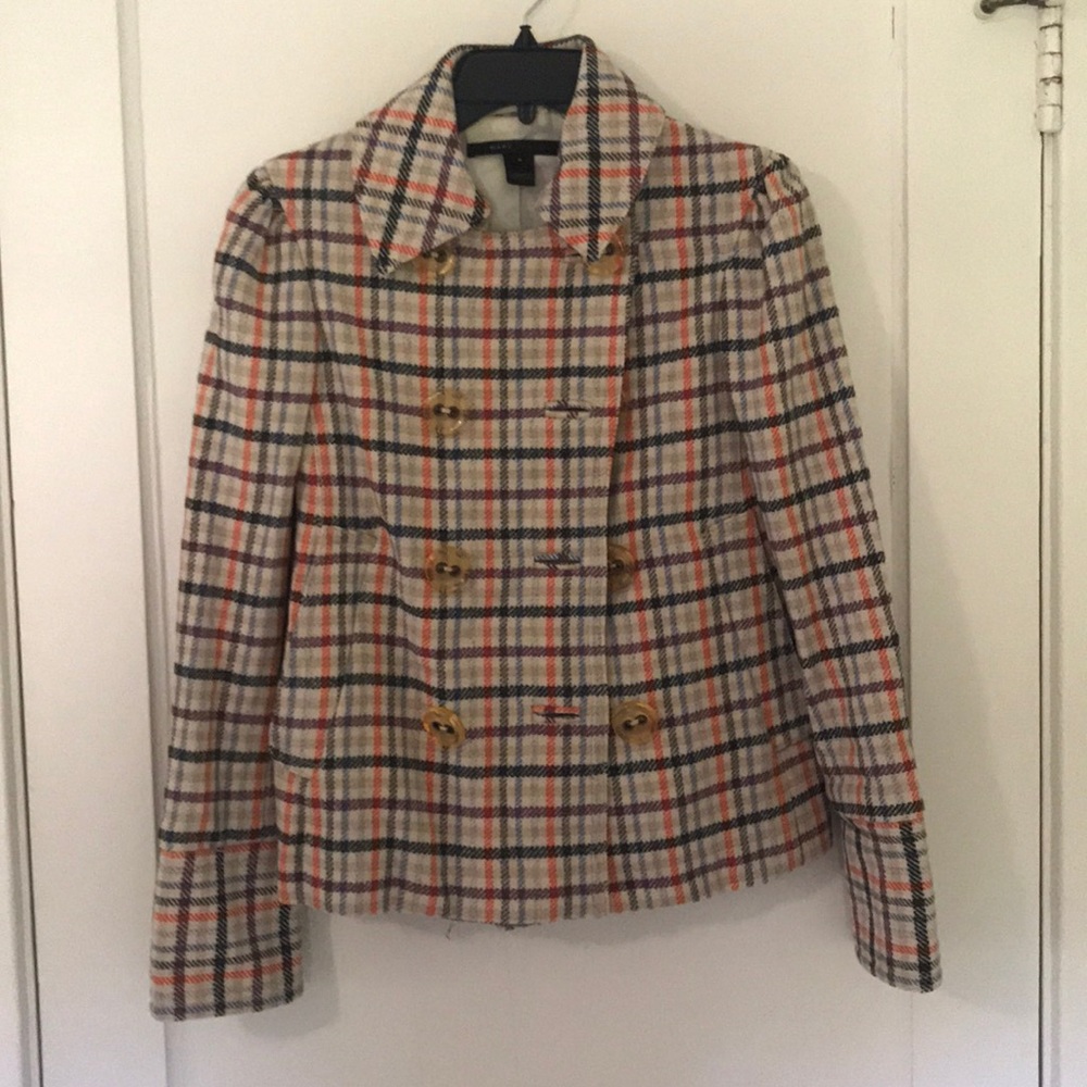 Marc Jacobs Plaid wool coat